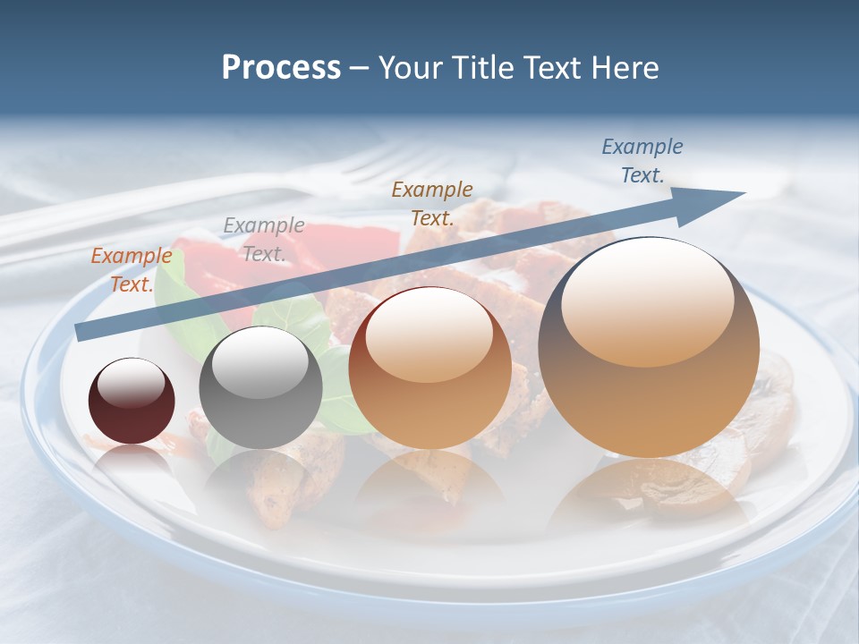 A White Plate Topped With Meat And Vegetables PowerPoint Template