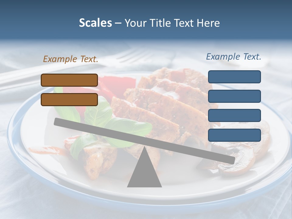 A White Plate Topped With Meat And Vegetables PowerPoint Template