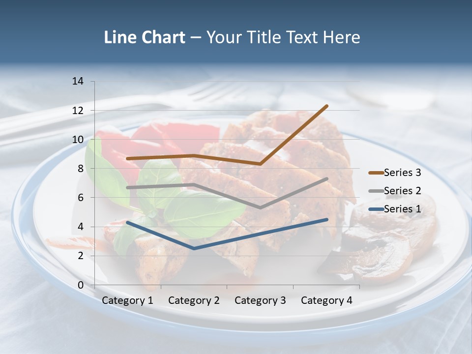 A White Plate Topped With Meat And Vegetables PowerPoint Template