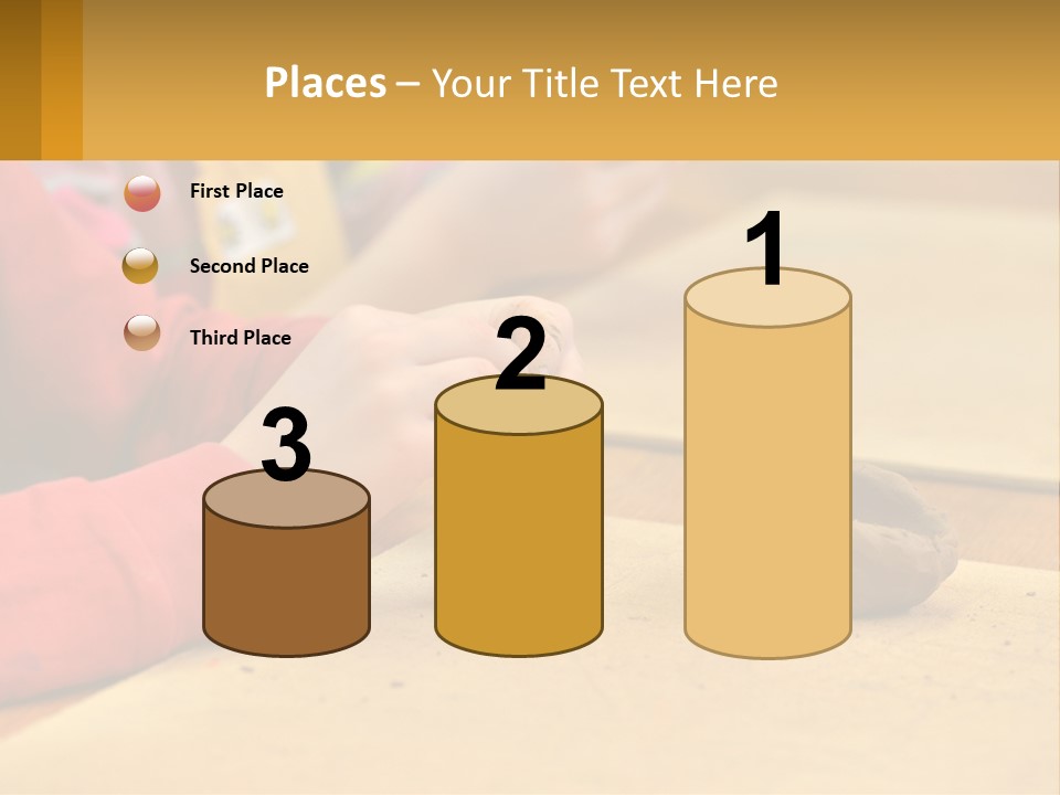 A Child Is Playing With A Cookie On A Table PowerPoint Template