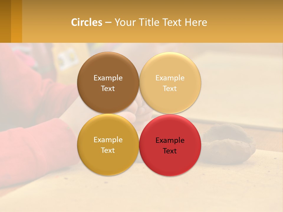 A Child Is Playing With A Cookie On A Table PowerPoint Template