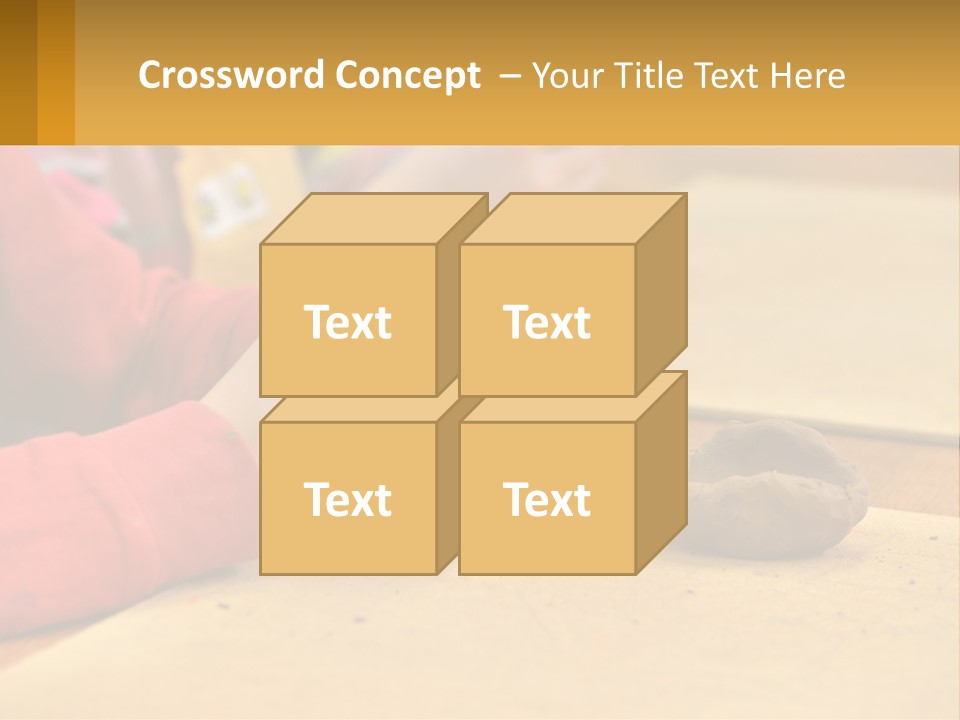 A Child Is Playing With A Cookie On A Table PowerPoint Template