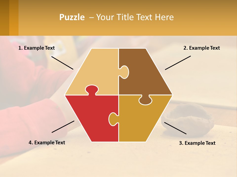 A Child Is Playing With A Cookie On A Table PowerPoint Template