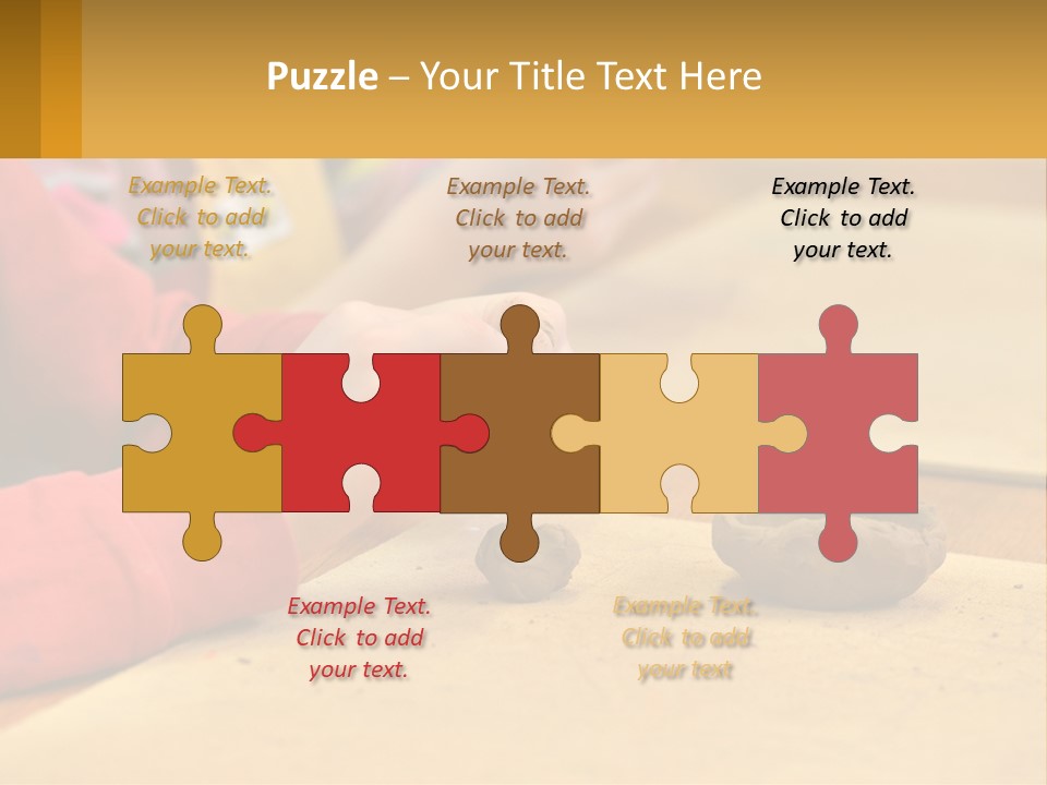 A Child Is Playing With A Cookie On A Table PowerPoint Template