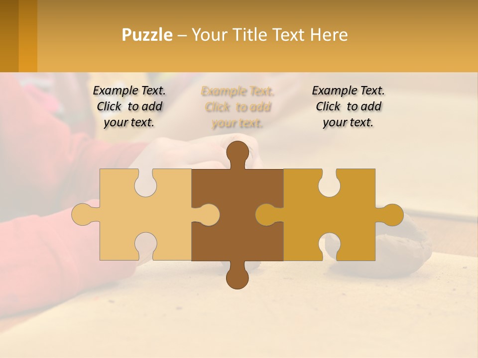 A Child Is Playing With A Cookie On A Table PowerPoint Template