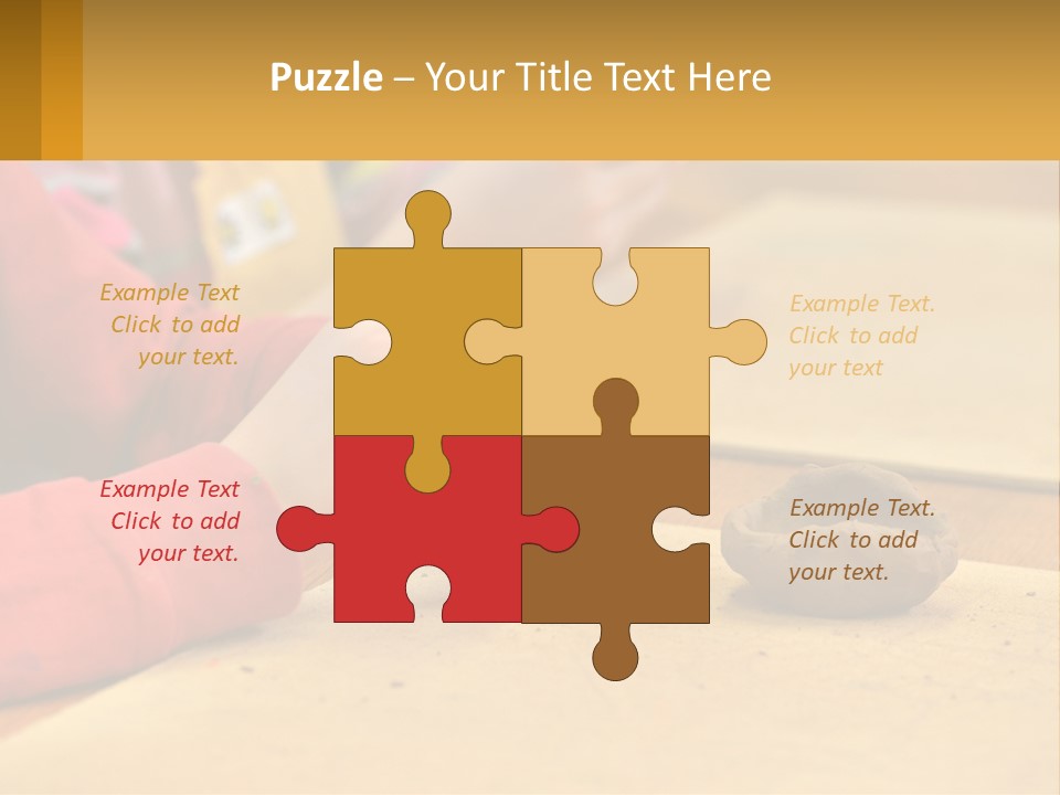 A Child Is Playing With A Cookie On A Table PowerPoint Template