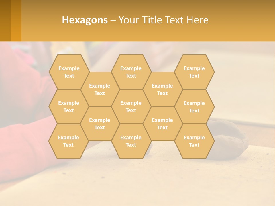 A Child Is Playing With A Cookie On A Table PowerPoint Template