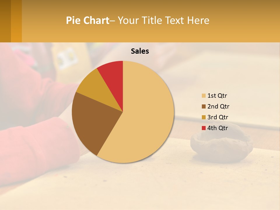 A Child Is Playing With A Cookie On A Table PowerPoint Template