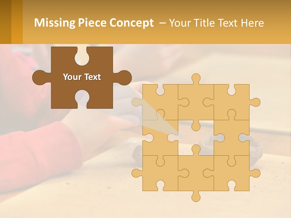 A Child Is Playing With A Cookie On A Table PowerPoint Template