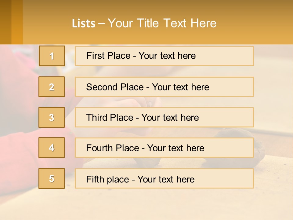 A Child Is Playing With A Cookie On A Table PowerPoint Template