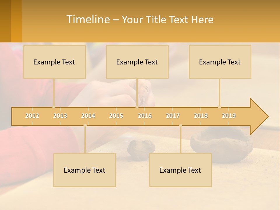 A Child Is Playing With A Cookie On A Table PowerPoint Template