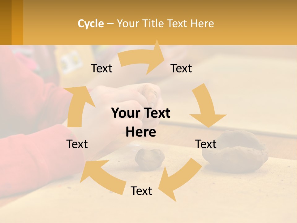 A Child Is Playing With A Cookie On A Table PowerPoint Template