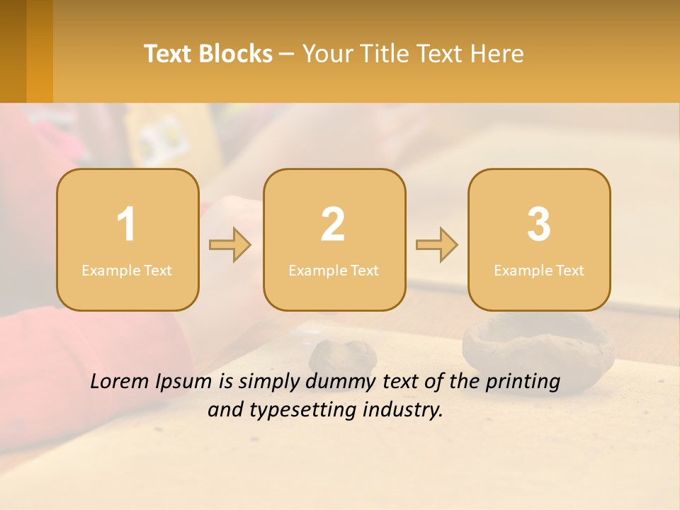 A Child Is Playing With A Cookie On A Table PowerPoint Template