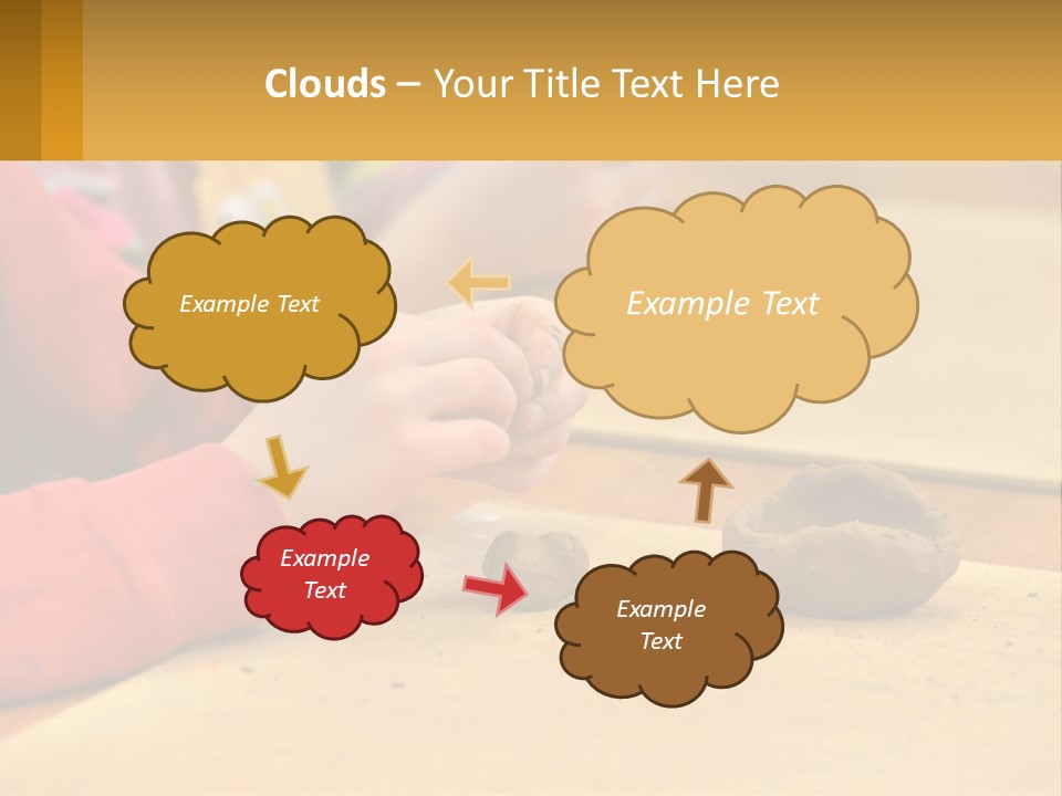 A Child Is Playing With A Cookie On A Table PowerPoint Template