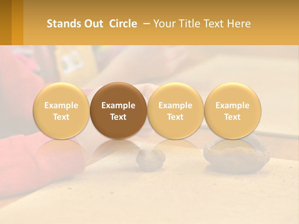 A Child Is Playing With A Cookie On A Table PowerPoint Template