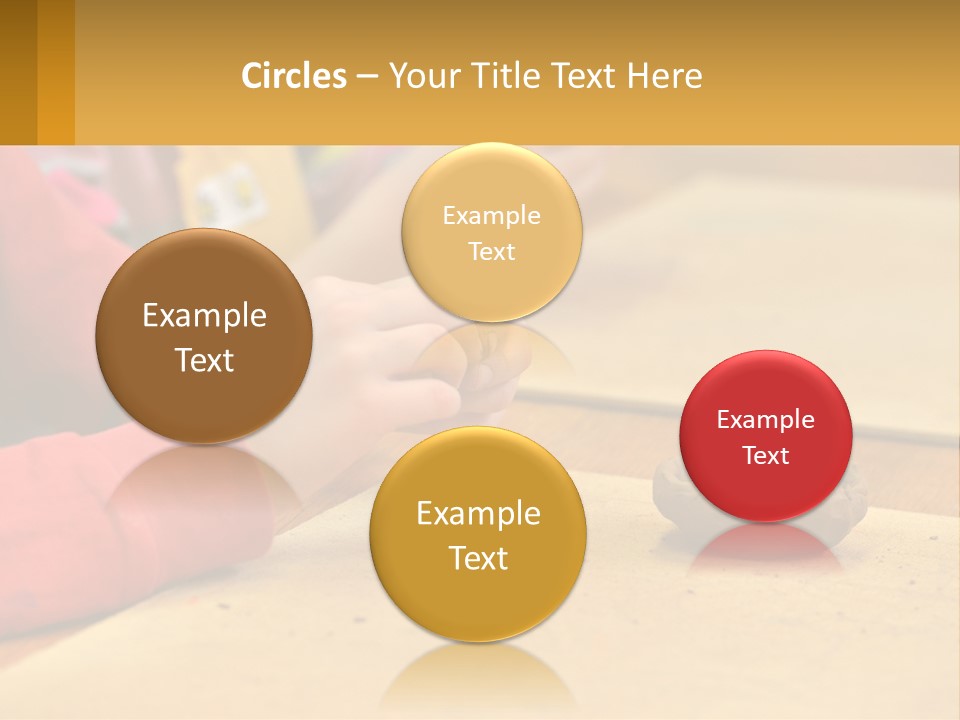 A Child Is Playing With A Cookie On A Table PowerPoint Template