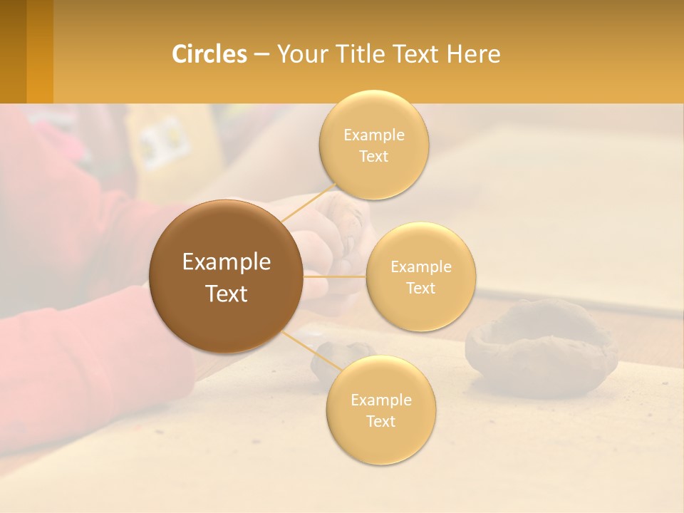 A Child Is Playing With A Cookie On A Table PowerPoint Template