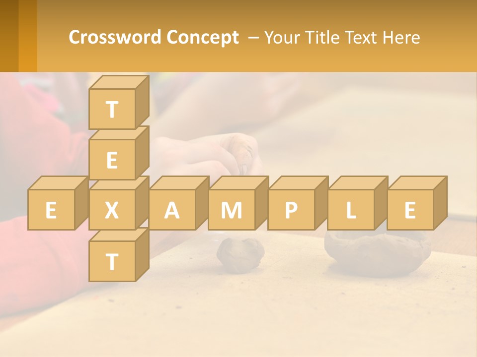 A Child Is Playing With A Cookie On A Table PowerPoint Template