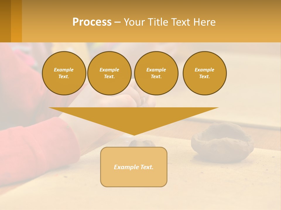 A Child Is Playing With A Cookie On A Table PowerPoint Template