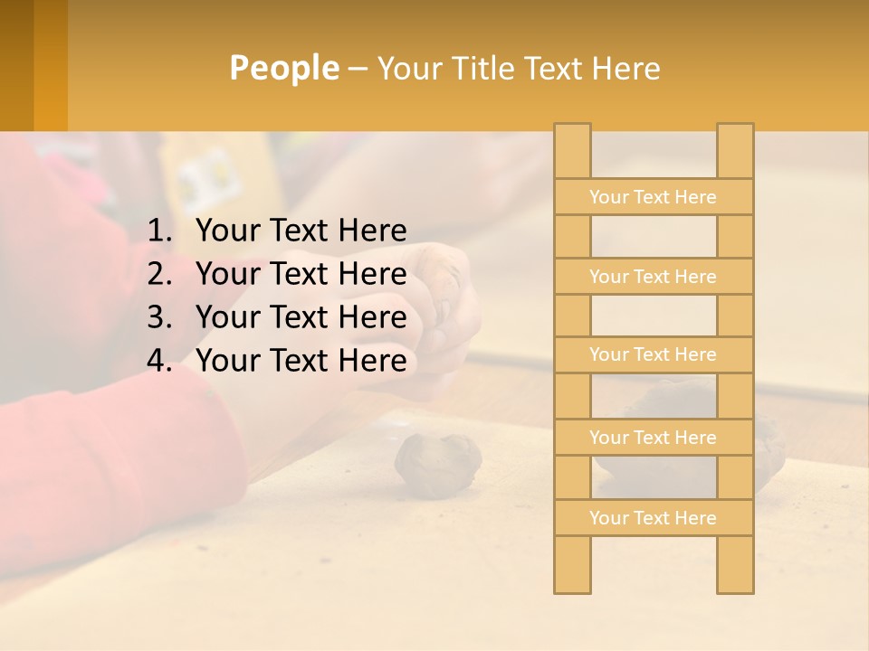 A Child Is Playing With A Cookie On A Table PowerPoint Template
