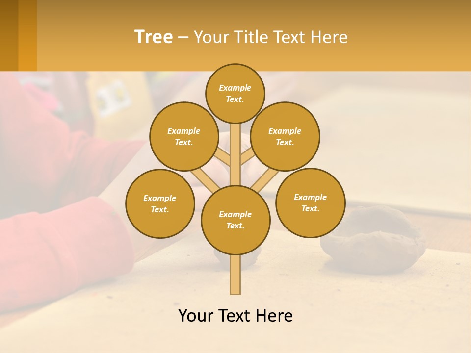 A Child Is Playing With A Cookie On A Table PowerPoint Template