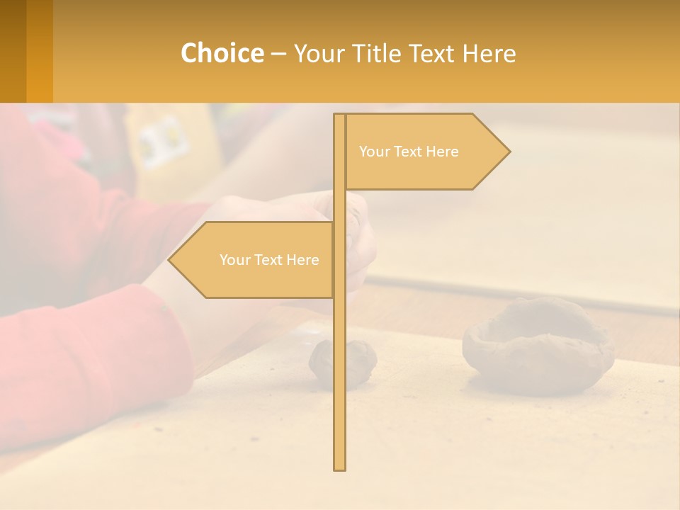 A Child Is Playing With A Cookie On A Table PowerPoint Template