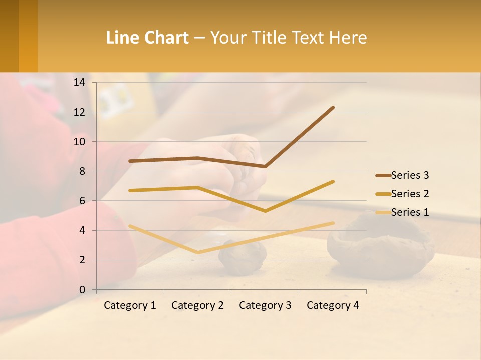 A Child Is Playing With A Cookie On A Table PowerPoint Template