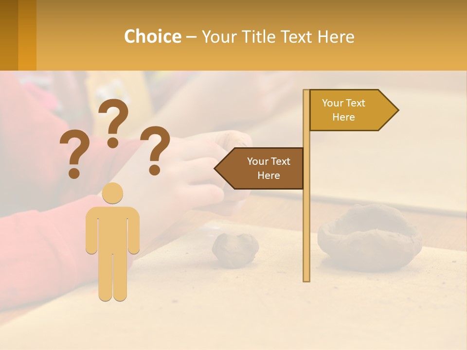 A Child Is Playing With A Cookie On A Table PowerPoint Template