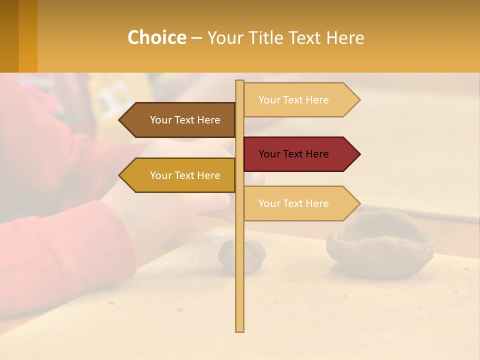 A Child Is Playing With A Cookie On A Table PowerPoint Template