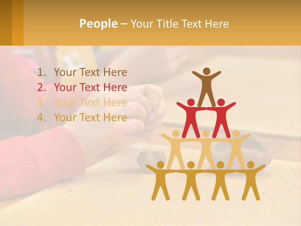 A Child Is Playing With A Cookie On A Table PowerPoint Template