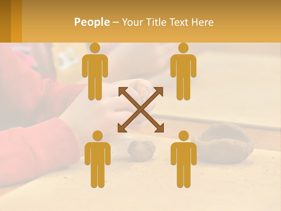 A Child Is Playing With A Cookie On A Table PowerPoint Template