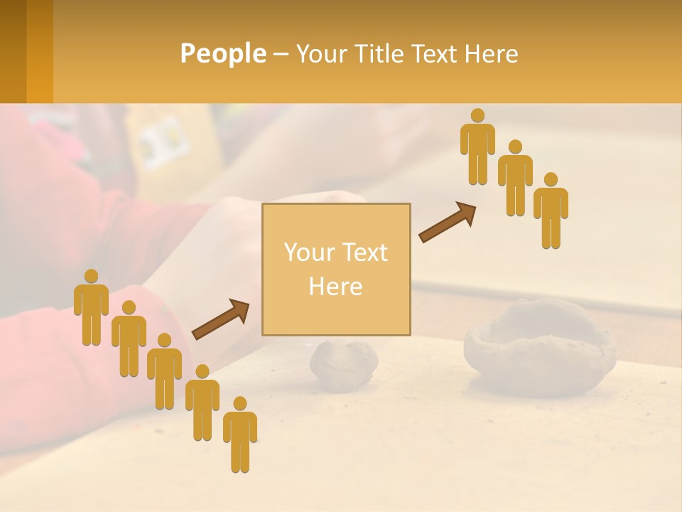 A Child Is Playing With A Cookie On A Table PowerPoint Template