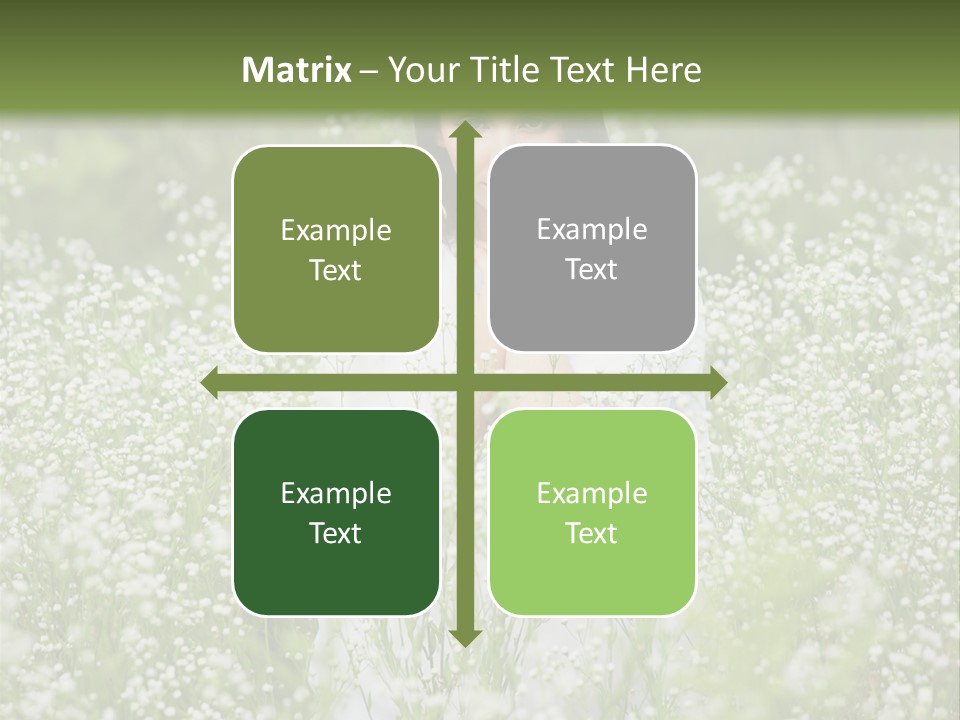 A Woman Standing In A Field Of White Flowers PowerPoint Template