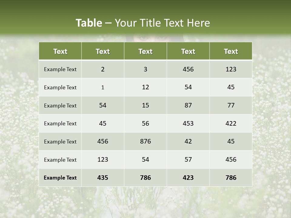 A Woman Standing In A Field Of White Flowers PowerPoint Template