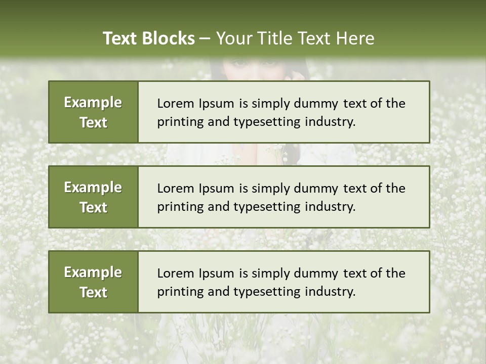 A Woman Standing In A Field Of White Flowers PowerPoint Template