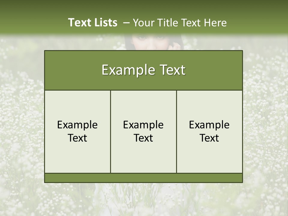 A Woman Standing In A Field Of White Flowers PowerPoint Template