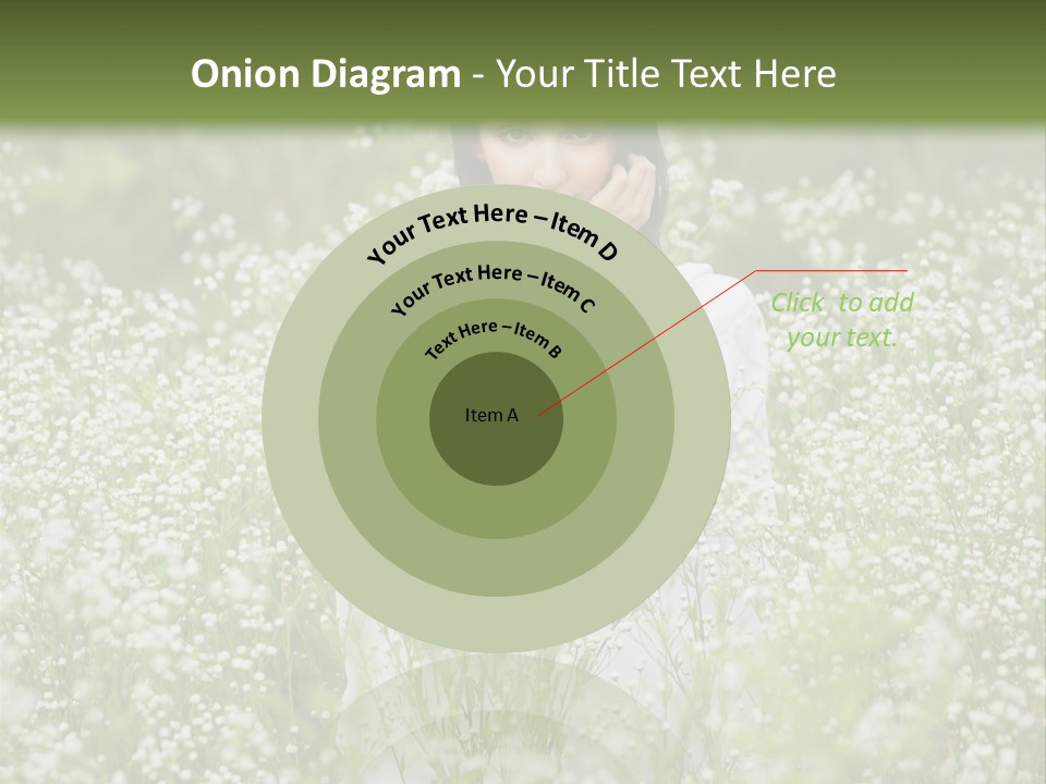 A Woman Standing In A Field Of White Flowers PowerPoint Template