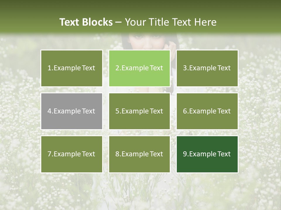 A Woman Standing In A Field Of White Flowers PowerPoint Template