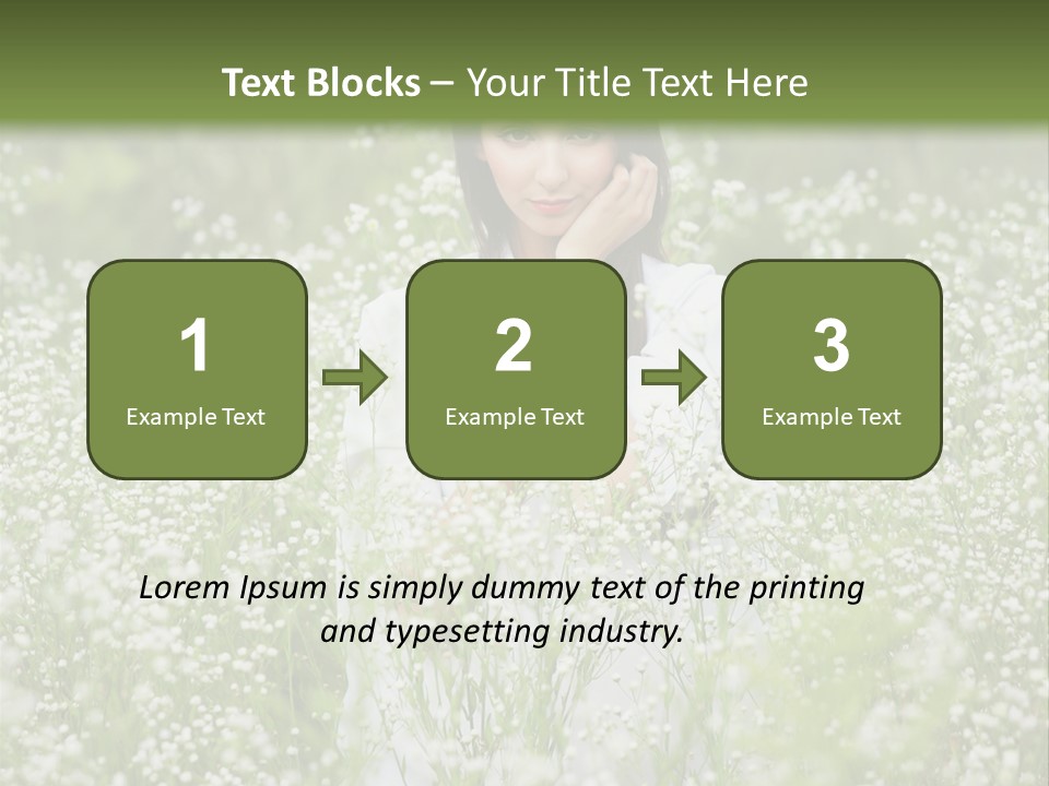 A Woman Standing In A Field Of White Flowers PowerPoint Template