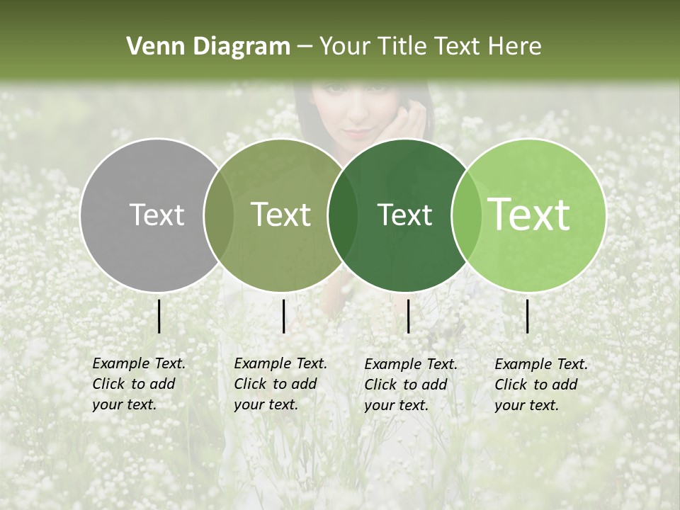 A Woman Standing In A Field Of White Flowers PowerPoint Template