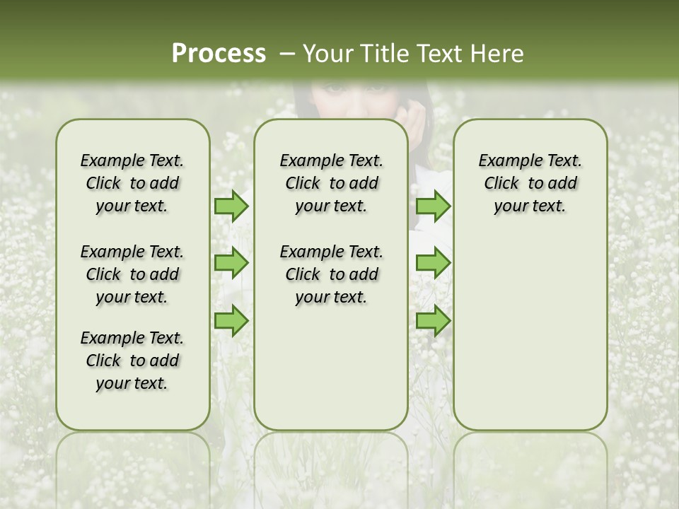A Woman Standing In A Field Of White Flowers PowerPoint Template