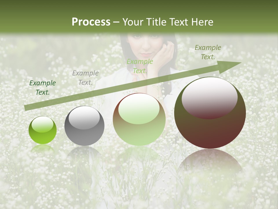 A Woman Standing In A Field Of White Flowers PowerPoint Template