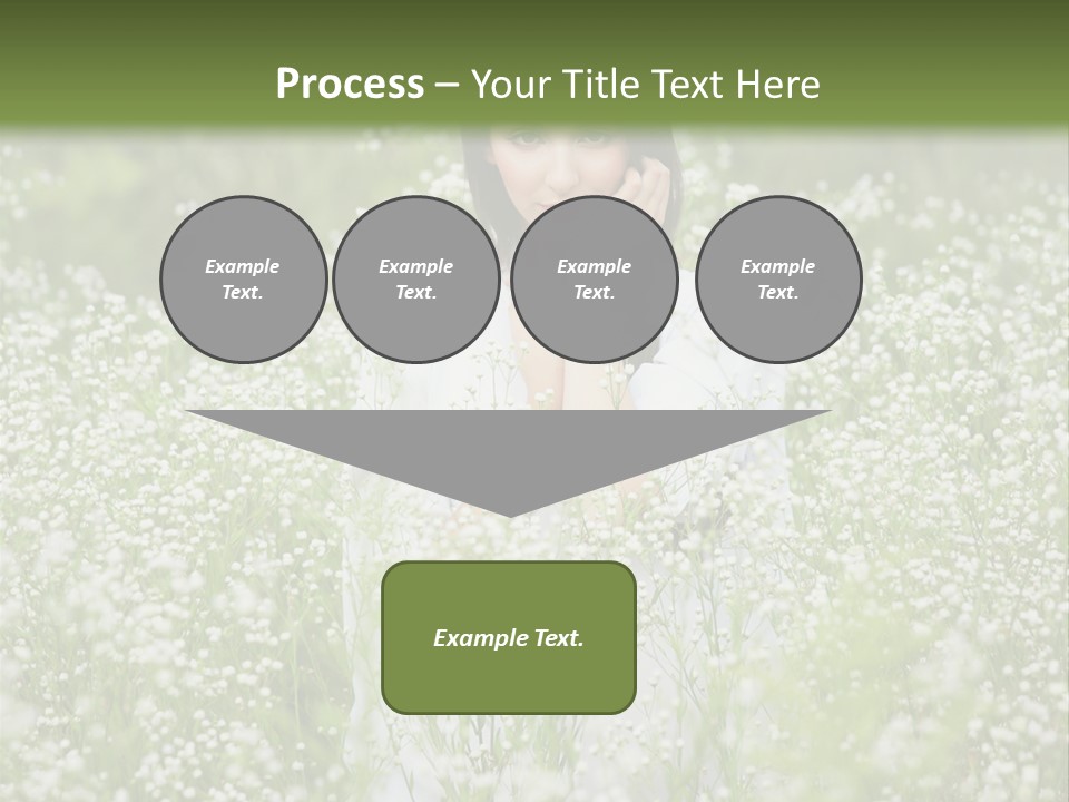 A Woman Standing In A Field Of White Flowers PowerPoint Template