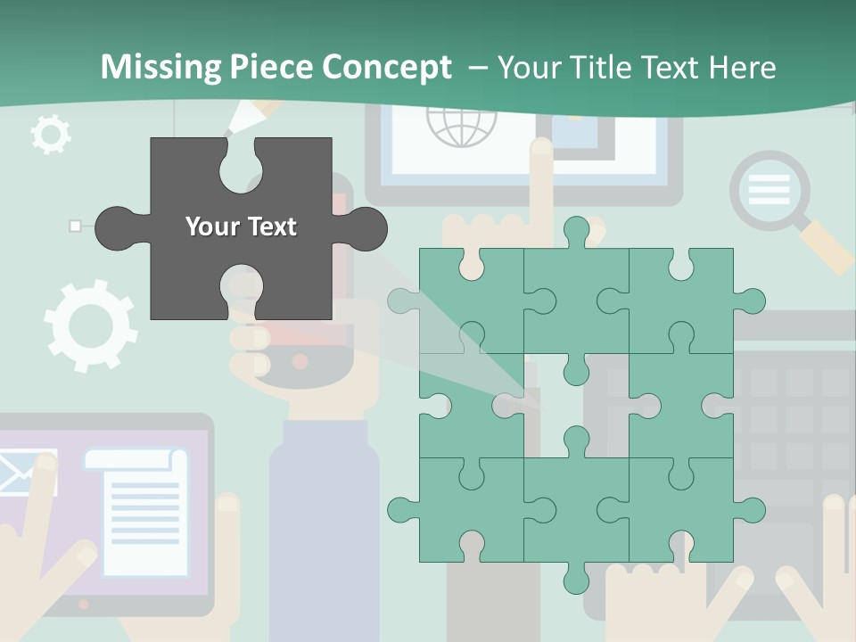 A Group Of People Holding Cell Phones And Laptops PowerPoint Template