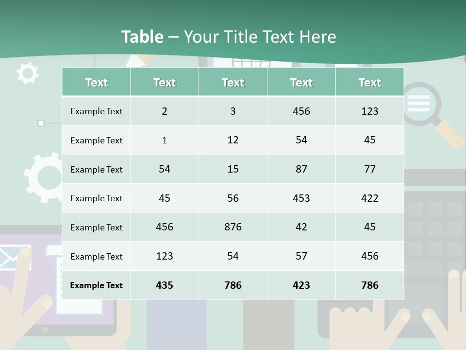 A Group Of People Holding Cell Phones And Laptops PowerPoint Template