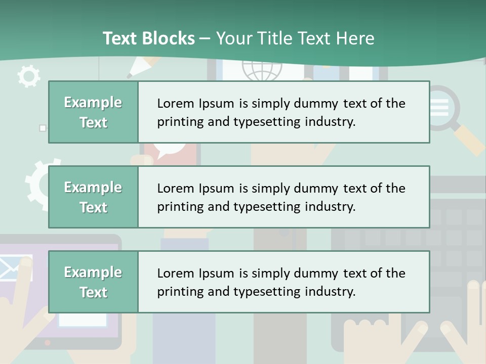 A Group Of People Holding Cell Phones And Laptops PowerPoint Template