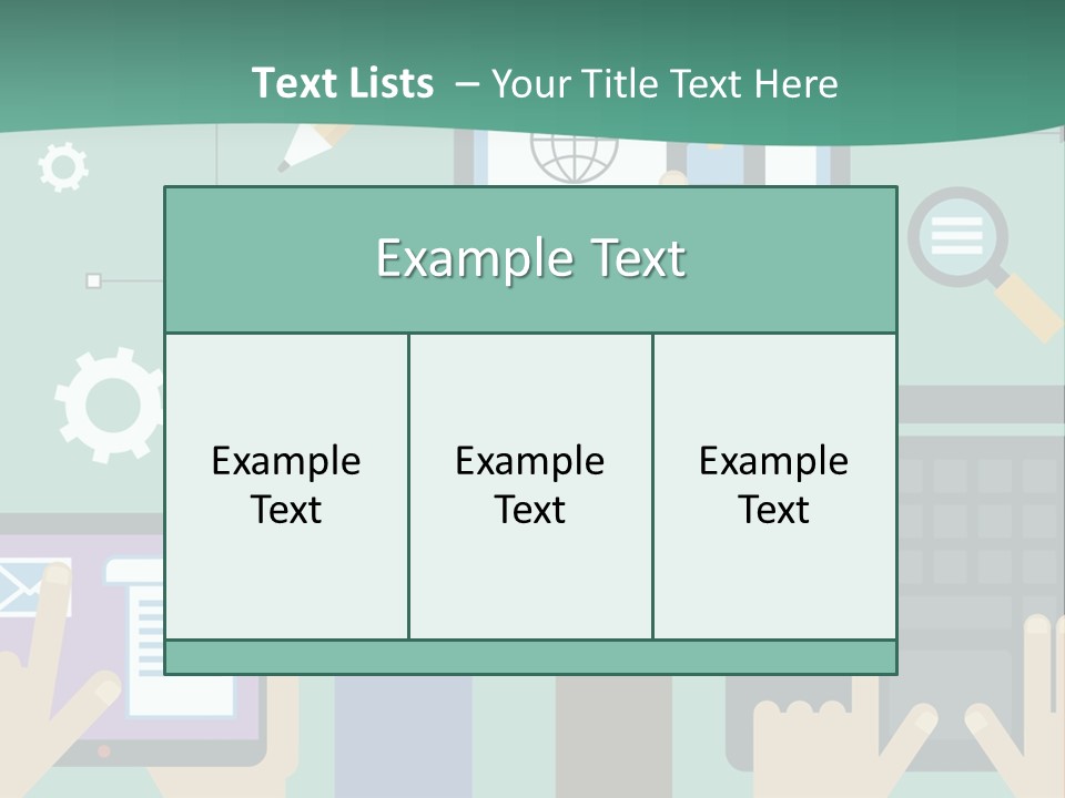 A Group Of People Holding Cell Phones And Laptops PowerPoint Template