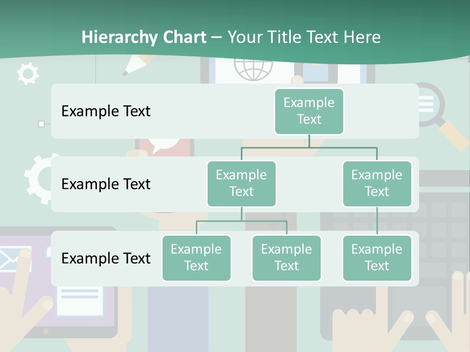 A Group Of People Holding Cell Phones And Laptops PowerPoint Template