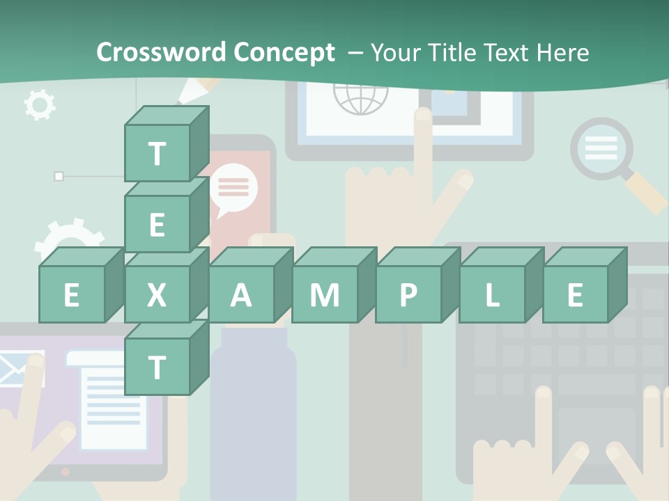 A Group Of People Holding Cell Phones And Laptops PowerPoint Template