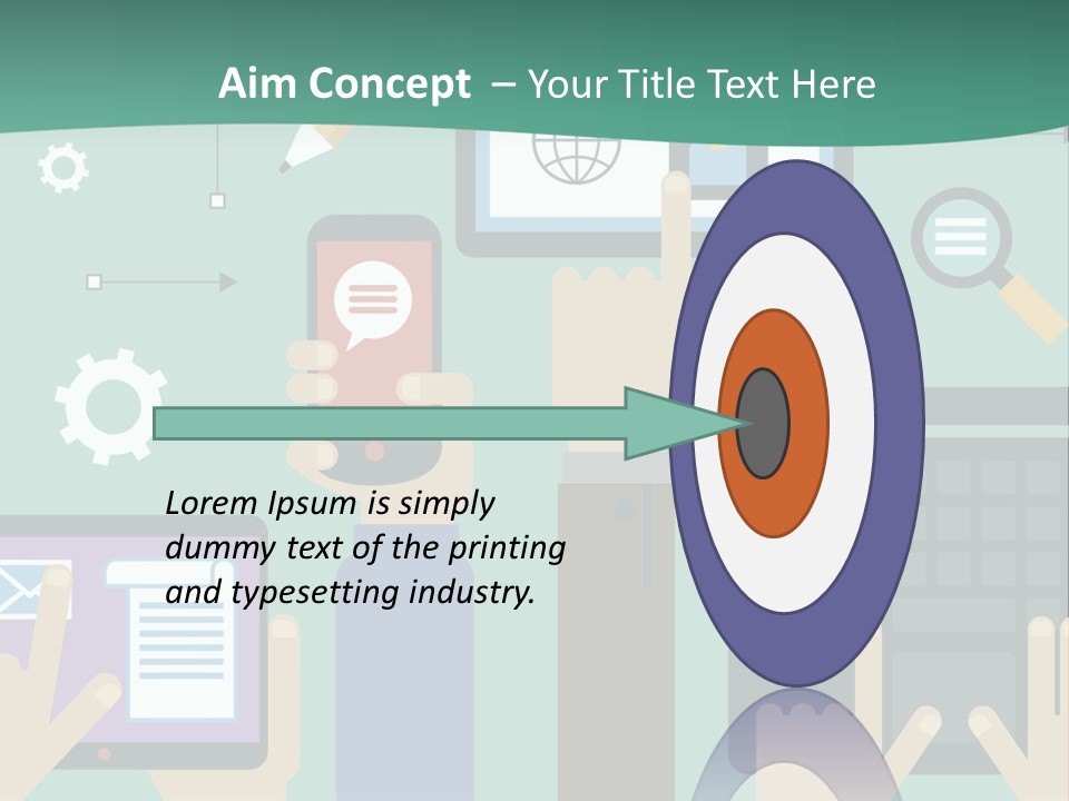 A Group Of People Holding Cell Phones And Laptops PowerPoint Template